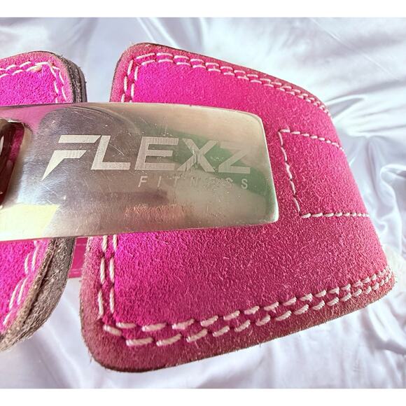 Flexz Fitness Lever Weight Lifting Belt Leather Pink Powerlifting Gym Small 30” - Picture 9 of 9